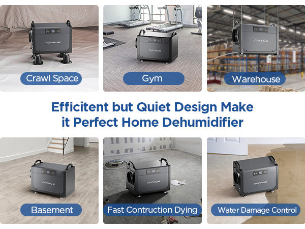 AVAHUM 120 Pints Crawl Space Dehumidifier for Basement, Commercial Dehumidifier with Drainage Hose, Coverage Area 3500 Sq.ft