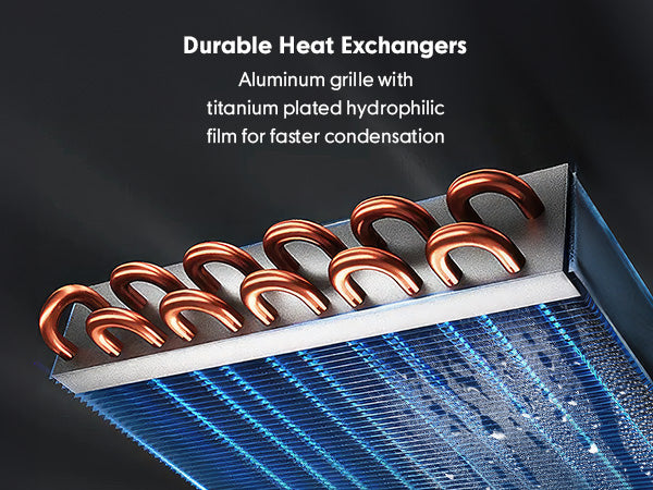 ANDTE 145 Pints Crawl Space Dehumidifier for Basement, Commercial Dehumidifier with Drainage Hose,