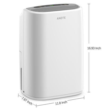 ANDTE 31 Pints Home Dehumidifier for Basements with Drain Hose, Covers up to 400 Sq Ft