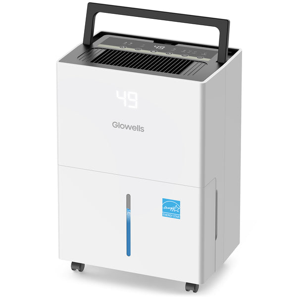 Glowells  82 Pints Energy Star Dehumidifier for Home, 5500 Sq.Ft Basement Dehumidifier with Drain Hose for Large Room Bathroom Bedroom, Compressor Dehumidifiers with Smart Humidity Control, Auto Defrost