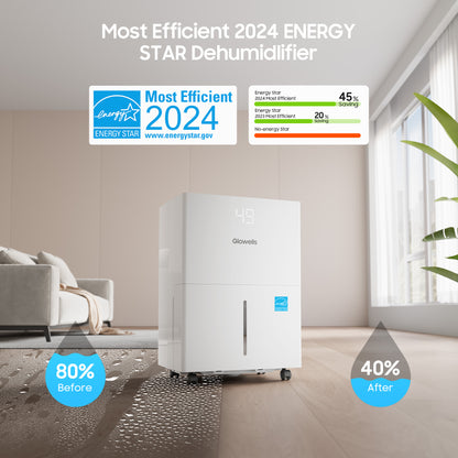 PD82A 80 Pints Energy Star Dehumidifier for Home energy star