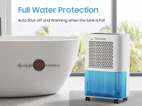 Glowells 2500 Sq.Ft Dehumidifiers for Home Basement with Drain Hose, 34 Pints Large Room Dehumidifier Portable with Smart Humidity Control, 3 Opeartion Modes for RV, Bathroom, Bedroom