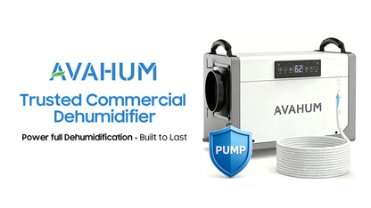 AVAHUM 113 Pints Crawl Space Dehumidifier with Pump, Commercial Dehumidifier with Drainage Hose, Coverage Area 3500 Sq.ft